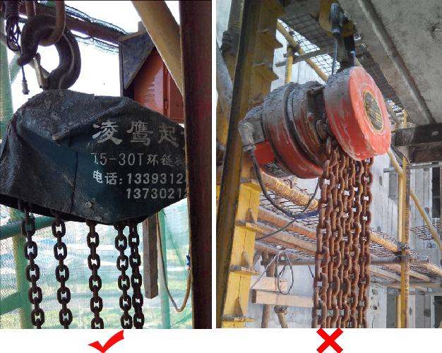 群吊電動(dòng)葫蘆保存對(duì)比圖